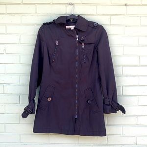 Kenneth Cole New York black raincoat